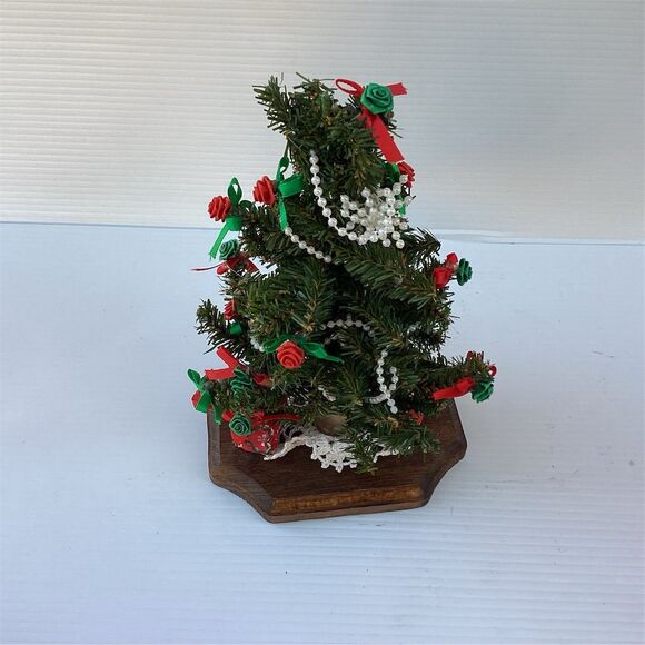 Abaodam Vintage Dollhouse Miniature Christmas Tree Decor - Picture 2 of 4